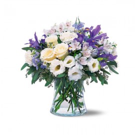 White and Blue Bouquet